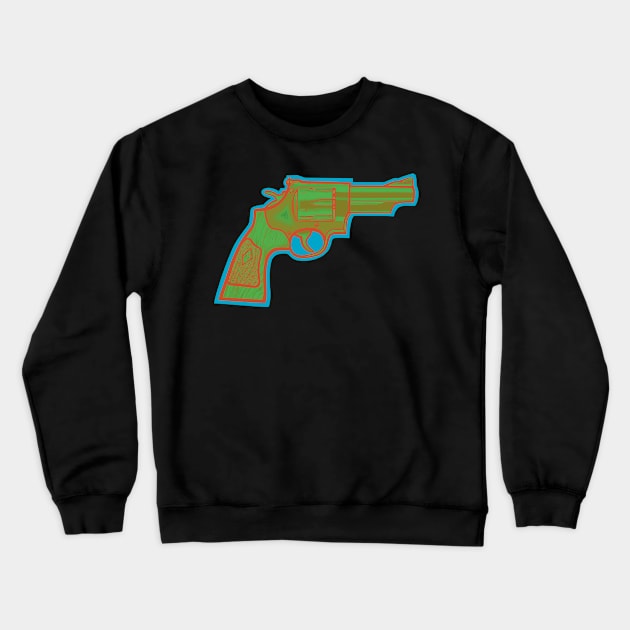 .44 Magnum Revolver Crewneck Sweatshirt by Art from the Blue Room